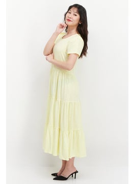 Women Plain Midi Dress, Yellow - pzsku/Z9F4ABDB0E66017FE2BFDZ/45/_/1731852466/db1a1037-c3c1-4d12-96fd-dfafd551fb70