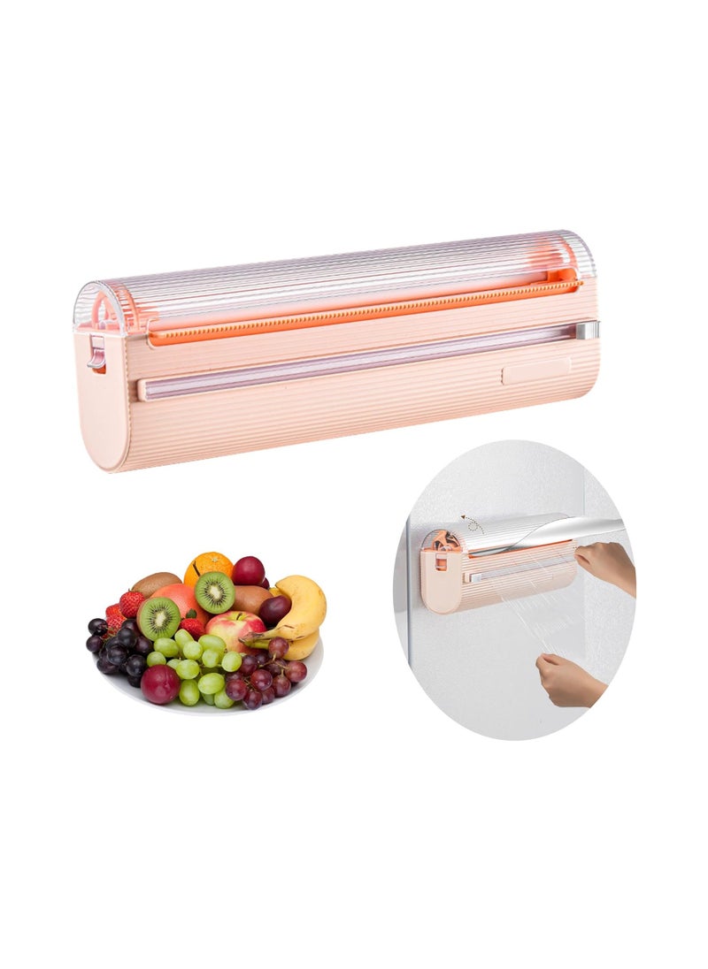 Generic - 2-in-1 Magnetic Plastic Wrap Dispenser with Cutter, Aluminum Foil and Cling Wrap Organizer for Kitchen Storage, Upgraded Refillable Cling Film Holder for Easy Access and Organization. - Image 1