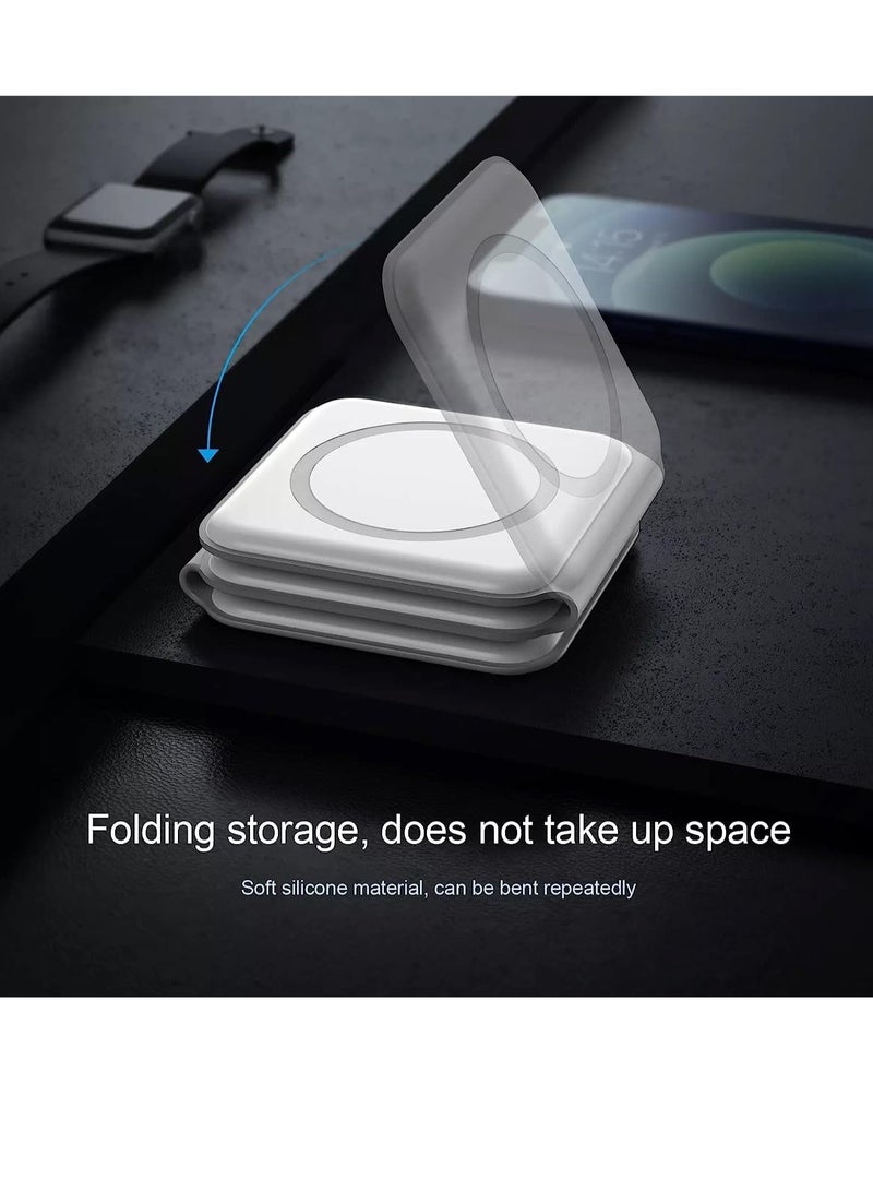 ELTRAZONE New 2022 Foldable Ultra Thin Mobile Phone Watch Stand Charger 15W Fast QI Magnetic 3 in 1 Wireless - Image 5