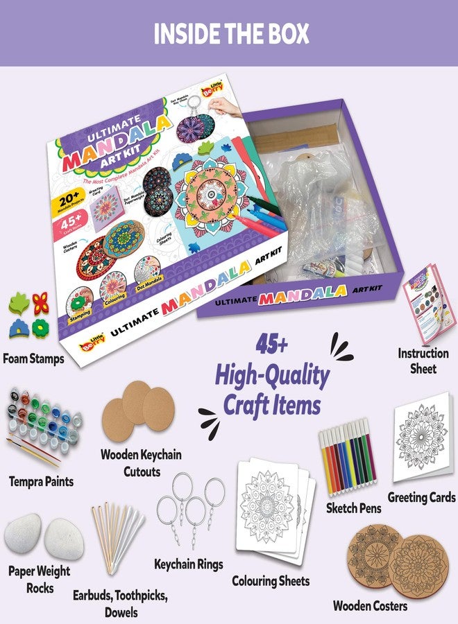 Little Berry Mandala Madhubani Painting Kit | Ultimate Mandala Art Kit for Adults | All-Inclusive Art and Craft Kit for Girls | Create 20+ Projects | Gifts for Girls Age 10-12 - Image 2