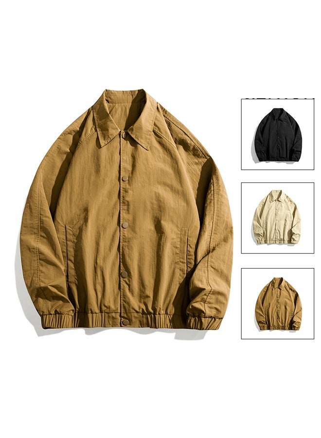 NIBEMINENT Men's Casual Jacket Brown - Image 1