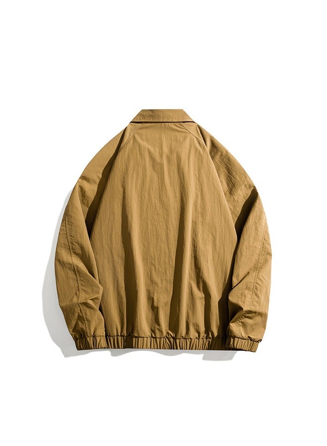 NIBEMINENT Men's Casual Jacket Brown - Image 3