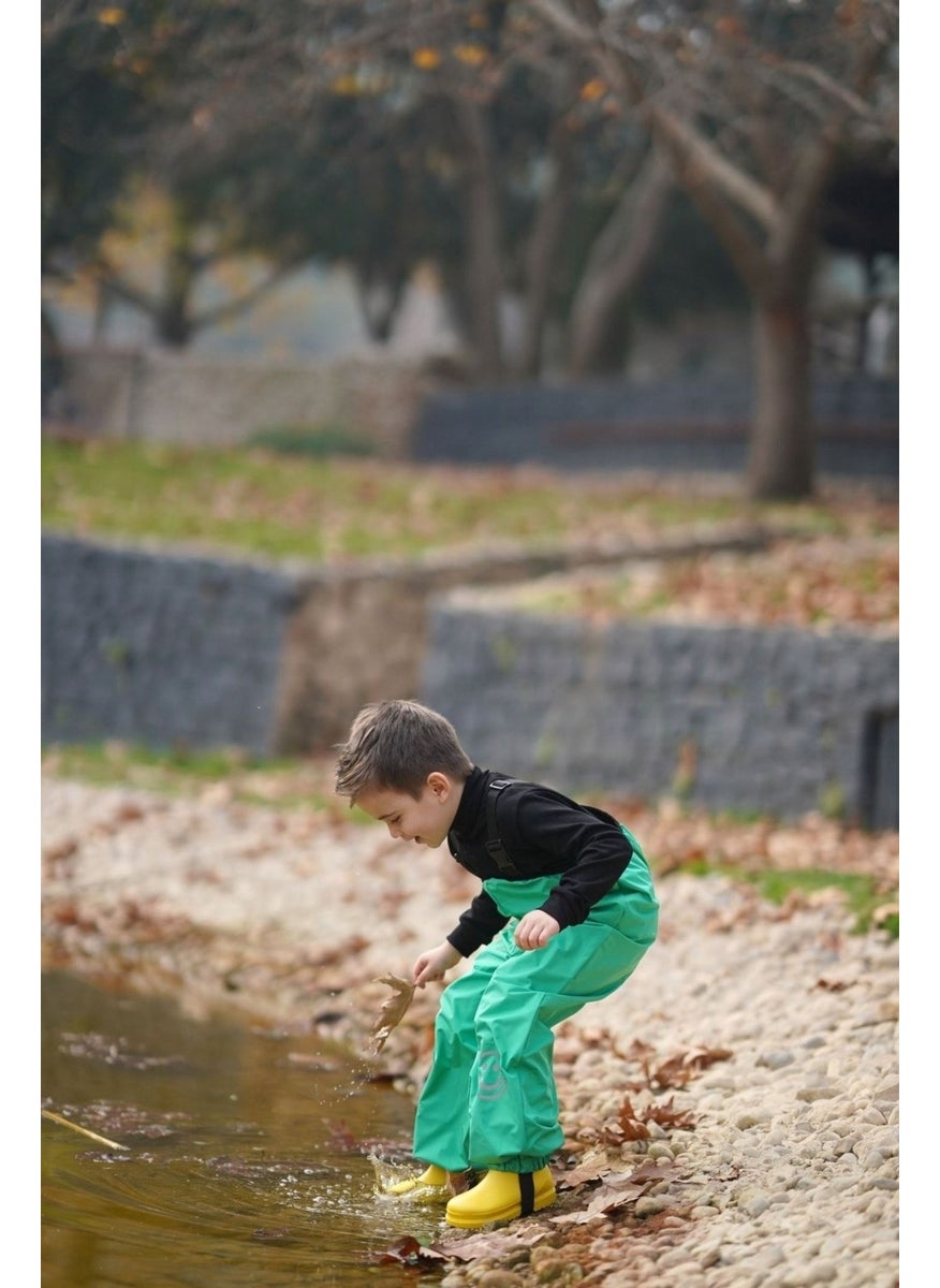 Belkızın Atölyesi Green Waterproof Overalls with Suspenders  - Image 2