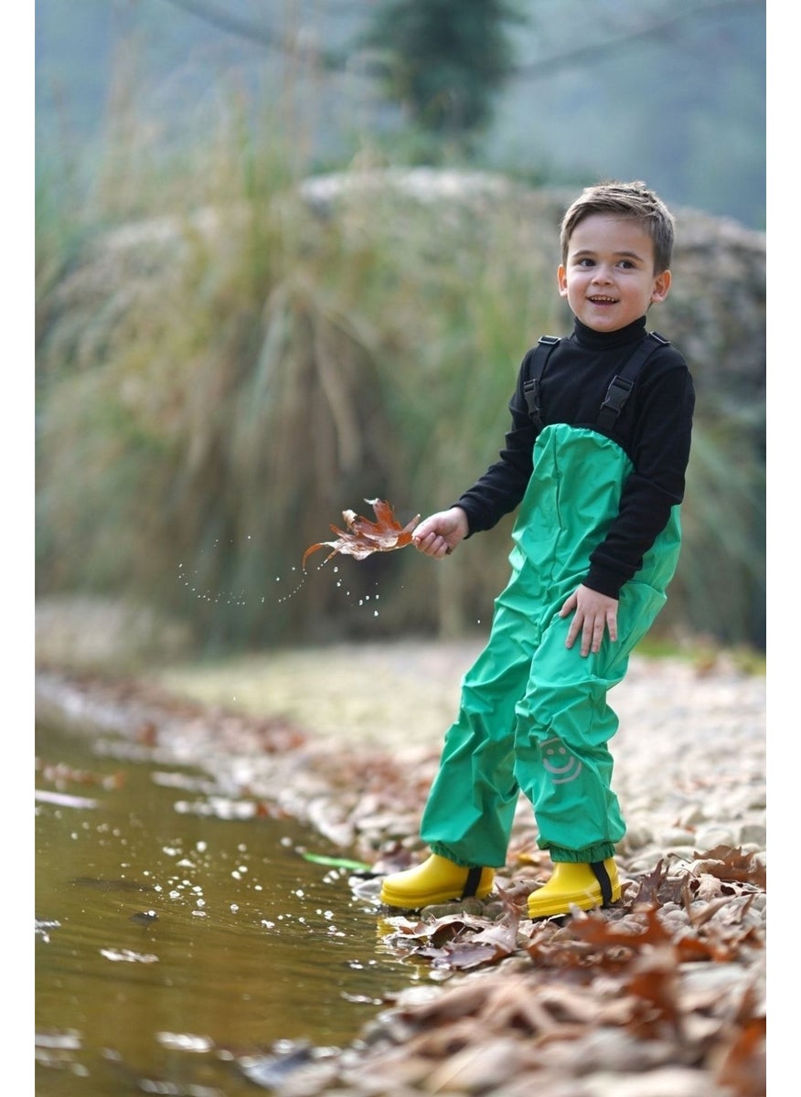 Belkızın Atölyesi Green Waterproof Overalls with Suspenders  - Image 3