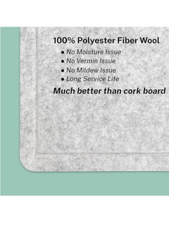 VUCATIN Felt Bulletin Board Notice Board with Push Pins for Paste Notes Photos Schedules Decorative Picture Framed Display Board for School Home Kitchen & Office Walls (Brown 90 * 120cm)  - Image 3