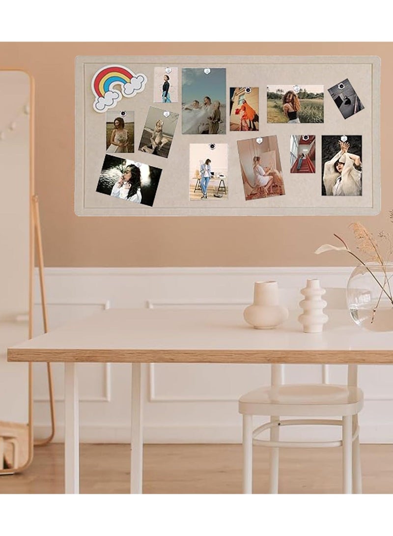 VUCATIN لوحة إعلانات من اللباد، لوحة إشعار مع دبابيس دفع للصق الملاحظات والصور والجداول الزمنية ولوحة عرض مؤطرة للصور الزخرفية للمدرسة والمنزل والمطبخ وجدران المكتب (بني، 90 * 120 سم) - Image 5