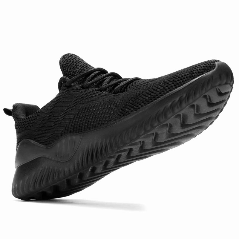 Kapsen Men's Non Slip Running Shoes Ultra Light Breathable Casual Walking Shoes Fashion Sneakers Mesh Workout Sports Shoes Full Black - Image 5