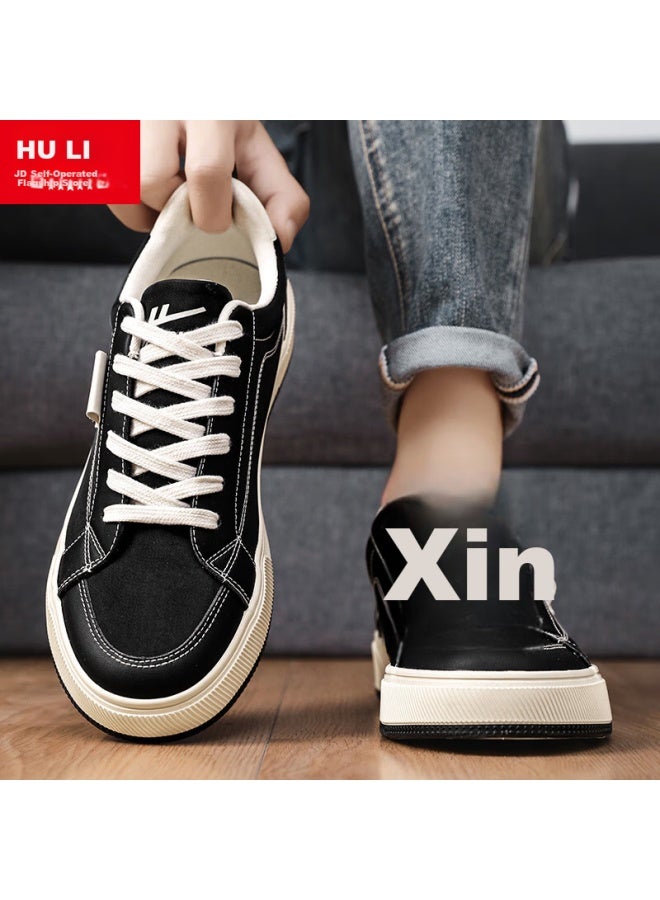 Pull Back Warrior Official Men'S Thin Fashion Breathable Canvas Shoes Men'S Classic All-Match Shoes Men Black 42 - Image 2
