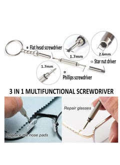 Generic 20pcs Eyeglasses Nose Pads, Eyeglasses Repair Kit Nose Pads with Small Screws Screwdriver, Suitable for Eyeglasses Sunglasses Eyewear Watch Repair, Gold  - Image 4