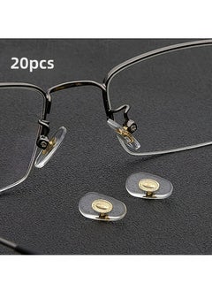 Generic 20pcs Eyeglasses Nose Pads, Eyeglasses Repair Kit Nose Pads with Small Screws Screwdriver, Suitable for Eyeglasses Sunglasses Eyewear Watch Repair, Gold  - Image 2