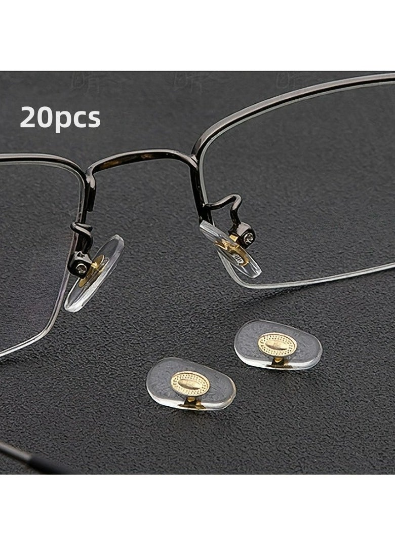 Generic 20pcs Eyeglasses Nose Pads, Eyeglasses Repair Kit Nose Pads with Small Screws Screwdriver, Suitable for Eyeglasses Sunglasses Eyewear Watch Repair, Gold  - Image 2