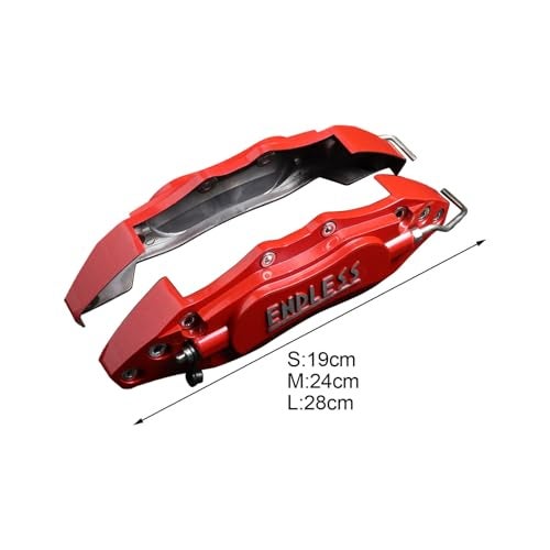 Caroxygen 2pcs Car Aluminum Endless Brake Caliper Protector Cover for Wheel Hub 14in-15in Small (25 Centimiter) - Image 4