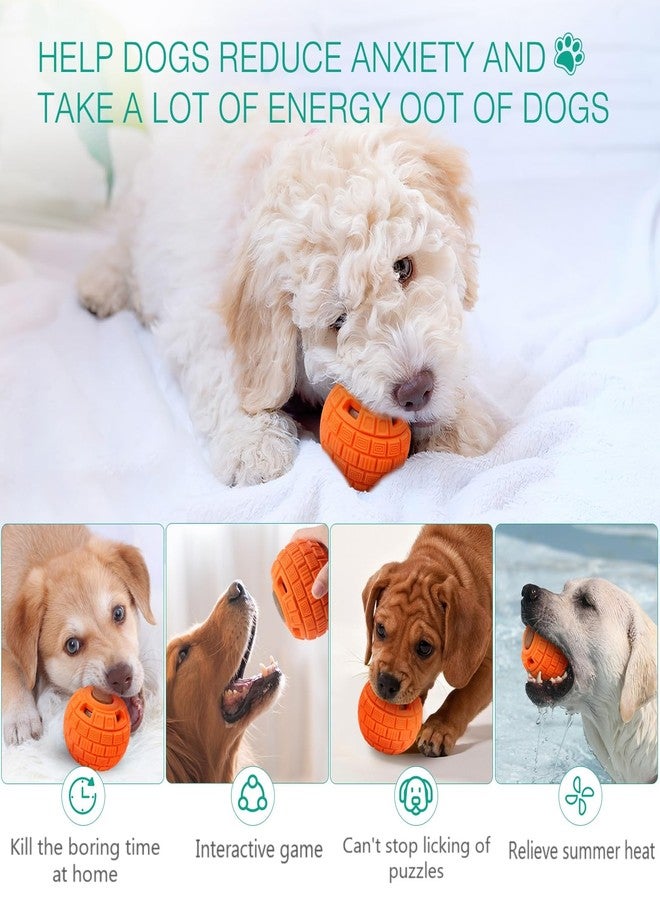 ORIA Dog Frozen Treat Toy, Frozen Dog Treat Ball, Food Dispensing Ball Toy, Frozen Treat Dog Enrichment Toys, Thickened Fillable Dog Chew Toys for Slow Feeding, Boredom, Keep Dogs Busy - Image 4