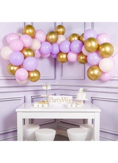 Purple Pink Gold Balloons 60 Pcs 12 Inch Purple Balloons Light Pink Balloons Gold Metallic Balloons And Pink Balloons Purple Pink Balloons For Princess Birthday Party Purple Baby Shower - pzsku/Z9F4B14AC6C2C7166DA68Z/45/_/1692165931/d247d08f-d313-4567-ad47-22962d2d772c