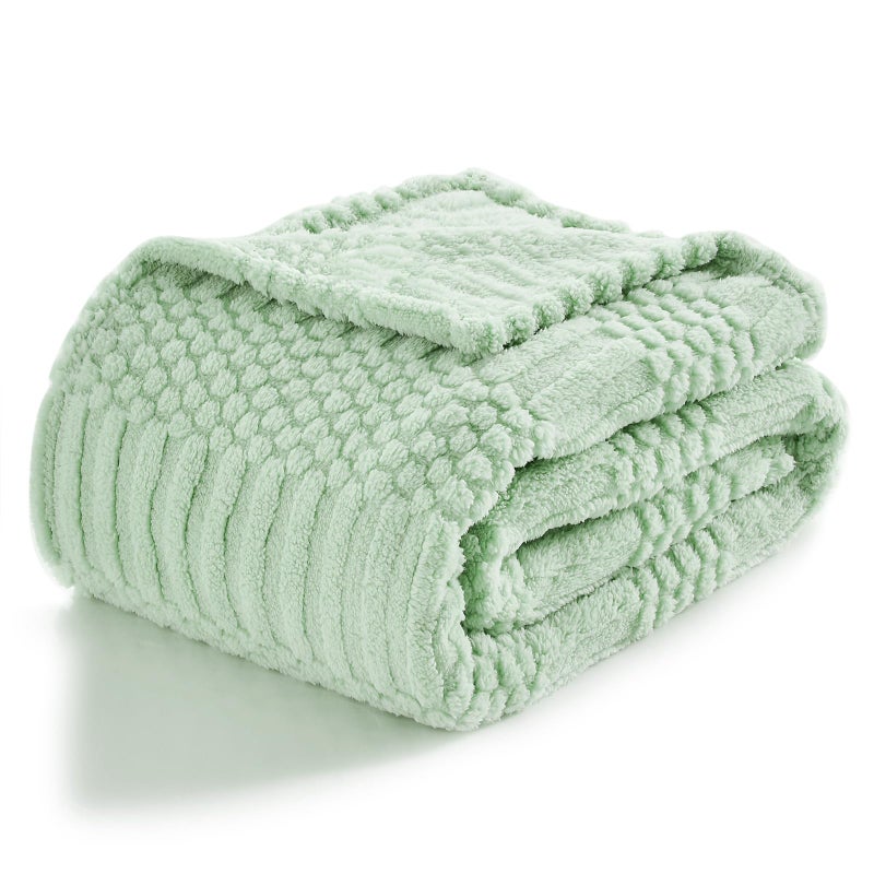 lifein Green Throw Blanket for Couch - Soft Boho Bed Throw Blanket  Fleece Cozy Blanket  Cute Fluffy Lightweight Blankets&Throws for Sofa Chair Home Decor Woman(50x60 Sage Green) - Image 1