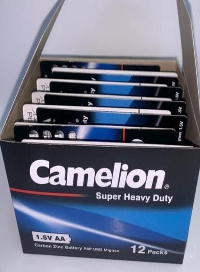 كاميليون بطاريات كاميليون R6PBP4B 1.5 فولت من الكربون والزنك AA (4 قطع، عبوة من 12) - Image 2