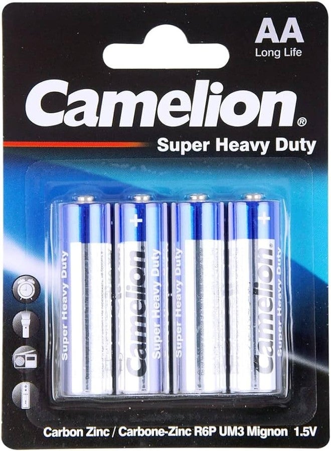 كاميليون بطاريات كاميليون R6PBP4B 1.5 فولت من الكربون والزنك AA (4 قطع، عبوة من 12) - Image 5