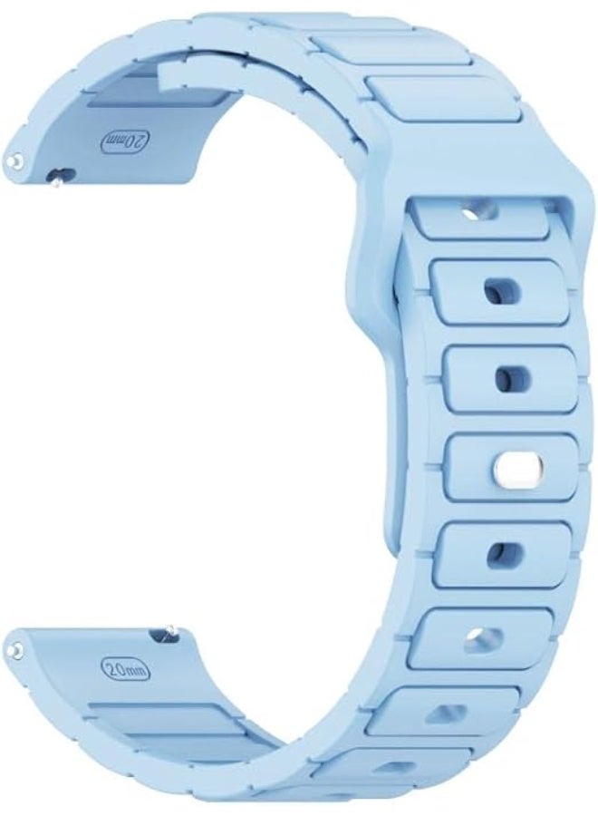 سوار سيليكون ٢٢ مم لساعات هواوي GT5 مقاس ٤٦ مم | GT5 Pro مقاس ٤٦ مم | GT4 مقاس ٤٦ مم | GT3 مقاس ٤٦ مم | GT2 مقاس ٤٦ مم | GT2 Pro | Watch 4/4 Pro | Watch 3/3 Pro | GT3 SE | GT3 Pro (أزرق فاتح) - Image 1