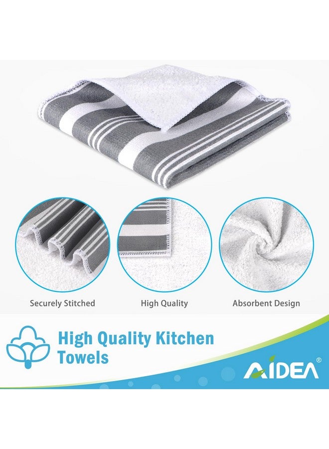 AIDEA Kitchen Towels, Absorbent Dish Towels for Kitchen, Soft Dish Cloth for Home, Multi-Purpose DishCloths for Household Cleaning and Drying, 11” x 11”, 8 Pack - Image 3