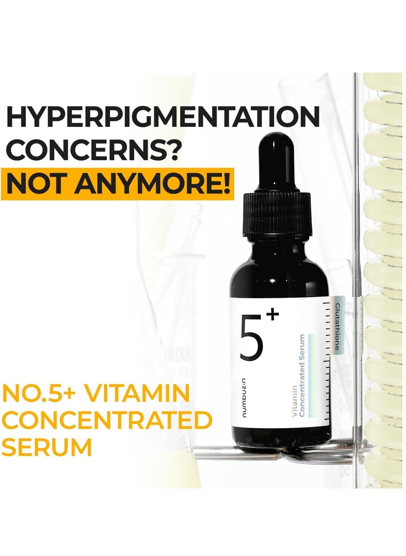 numbuzin - numbuzin No.5 Vitamin Concentrated Serum | Glutathione & Vitamin Serum, Dark Spot, Korean Skincare 1.01fl.oz/30ml - Image 1