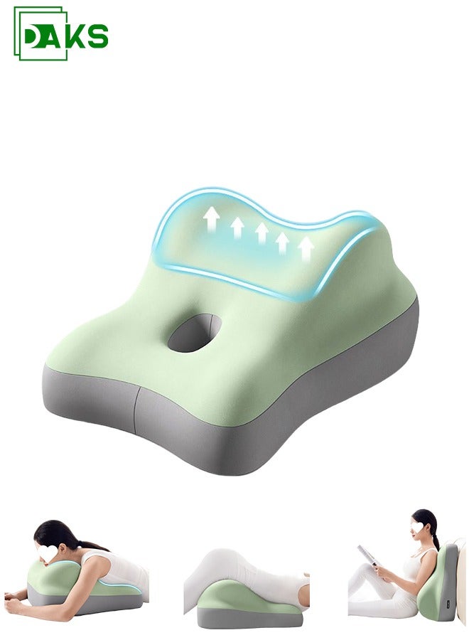 DAREU Multifunctional Ergonomic Lumbar Support Pillow – Skin-Friendly Back Cushion for Sleeping, Reading, and Relaxation – Breathable Orthopedic Design for Prone and Upright Postures  - Image 1