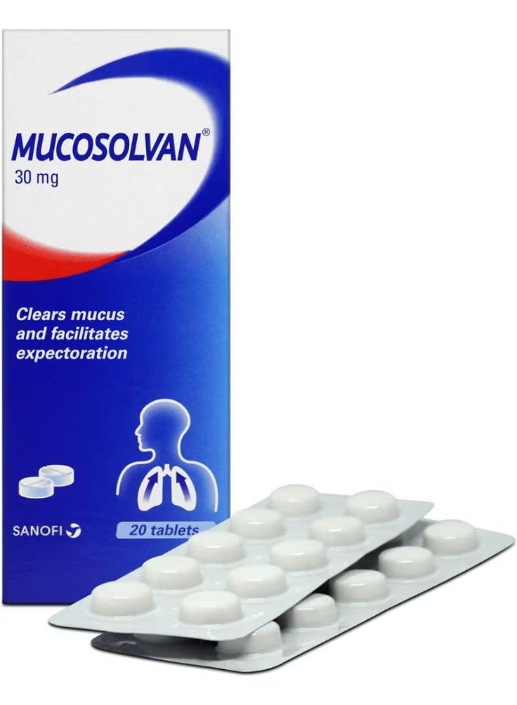 Mucosolvan 30 mg Tablets – Cough Relief & Clear Mucus Support 20s
