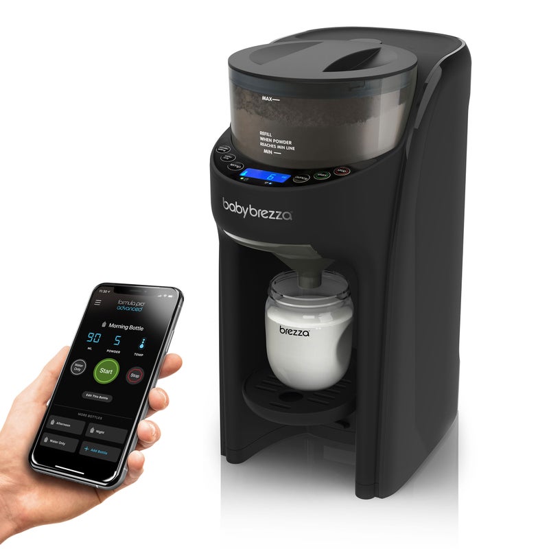 Baby Brezza Formula Pro Advanced WiFi Formula Dispenser - Automatically Mix a Warm Formula Bottle From Your Phone Instantly – Easily Make Bottle With Automatic Powder Blending Machine, Black - Image 1