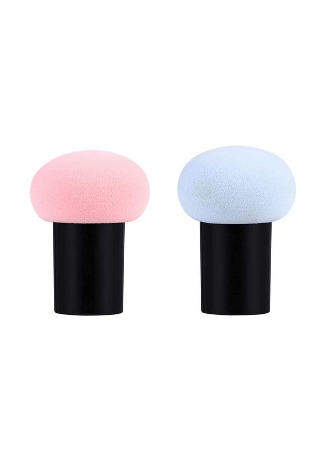 TopFinder® 2pc Mushroom Beauty Blender Makeup Sponge Face Pouch Puff Kit, For Liquid Foundation, Cream, Powder, Concealer Cosmetics Set Products Girls Women- Pack Of 2 - Image 1