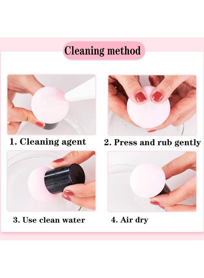 TopFinder® 2pc Mushroom Beauty Blender Makeup Sponge Face Pouch Puff Kit, For Liquid Foundation, Cream, Powder, Concealer Cosmetics Set Products Girls Women- Pack Of 2 - Image 4