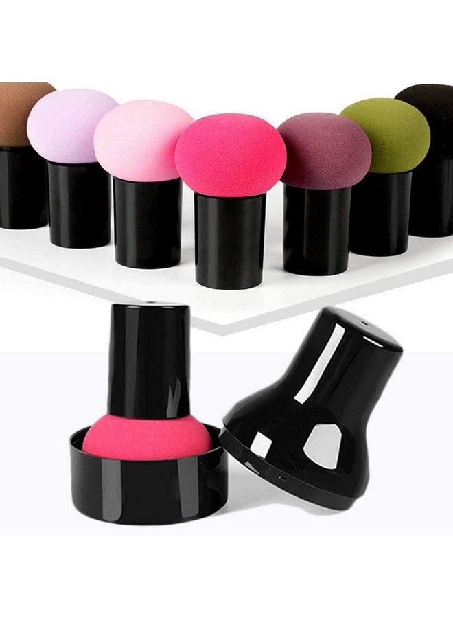TopFinder® 2pc Mushroom Beauty Blender Makeup Sponge Face Pouch Puff Kit, For Liquid Foundation, Cream, Powder, Concealer Cosmetics Set Products Girls Women- Pack Of 2 - Image 3