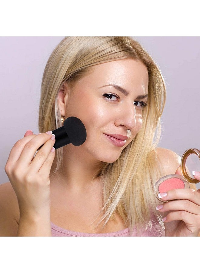 TopFinder® 2pc Mushroom Beauty Blender Makeup Sponge Face Pouch Puff Kit, For Liquid Foundation, Cream, Powder, Concealer Cosmetics Set Products Girls Women- Pack Of 2 - Image 2