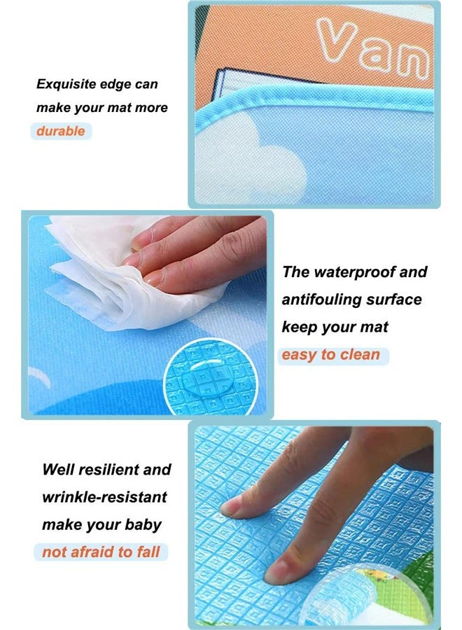 XIANGYU 1-Piece Double Sided 200X180X1cm Play Mat Waterproof Non-toxic Eco-friendly Large Baby Infant Carpet - Image 3