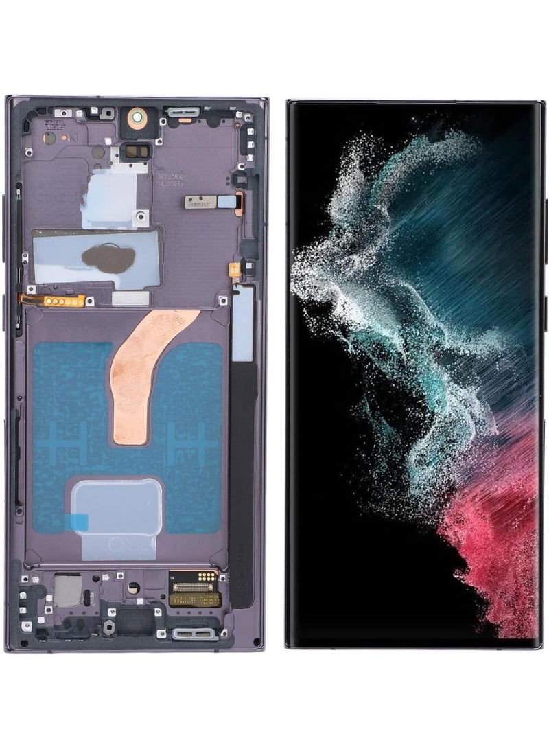 S22 Ultra 5G OLED Screen Replacement, 6.8 Touch Screen Digitizer Assembly for SM-S908U, SM-S908U1, SM-G908A, SM-S908W (US Version), with Frame + Fingerprint - Image 2