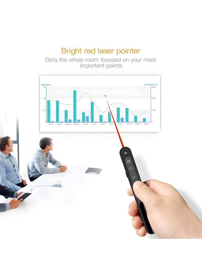 Viboton - Laser Pointer, Wireless Presenter For Presentation, Slide Changer, Usb Power Point Remote Control Pen,Ppt Controller With Clip - Image 1
