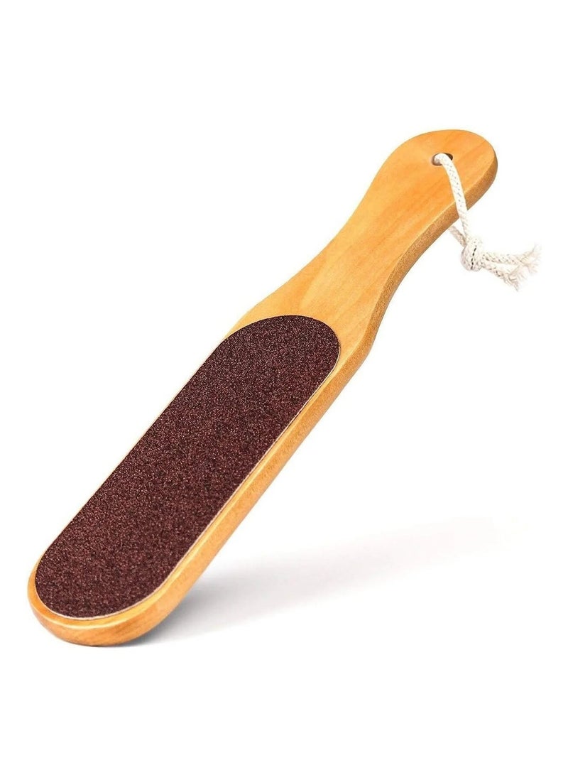 Double Sided Foot File With Wooden Handle - Image 1
