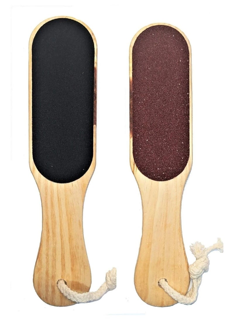 Double Sided Foot File With Wooden Handle - Image 3