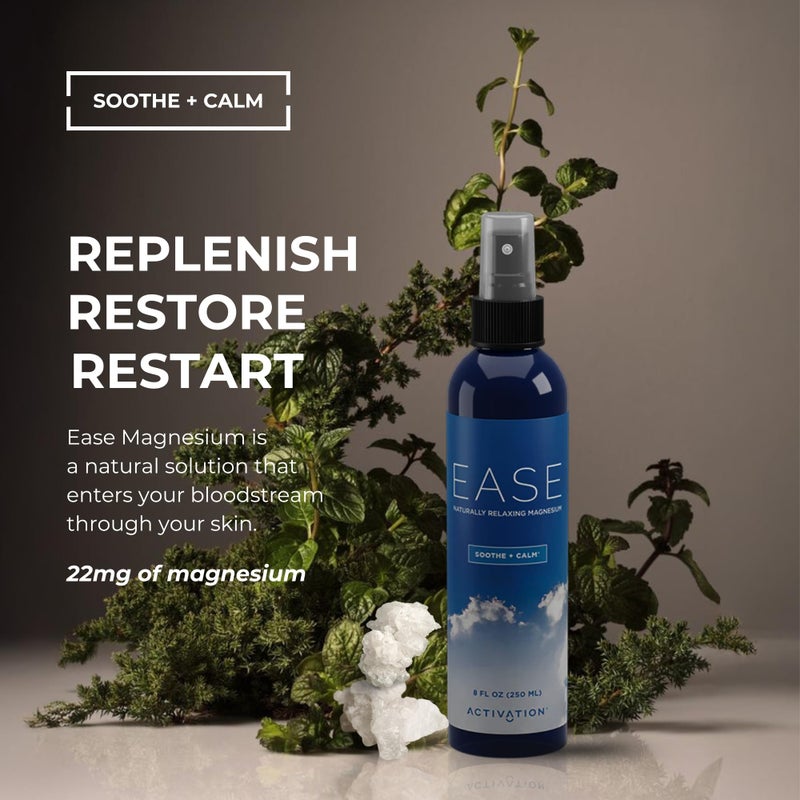 Activation Ease Magnesium Spray | 250 ml | Dead Sea Magnesium Chloride | Fast-Absorbing Topical Spray for Natural Balance and Relaxation - Image 2