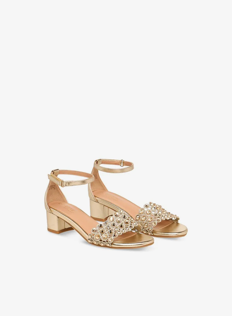 سيليست Girls Block Heel Ankle Strap Sandals Ramadan Collection