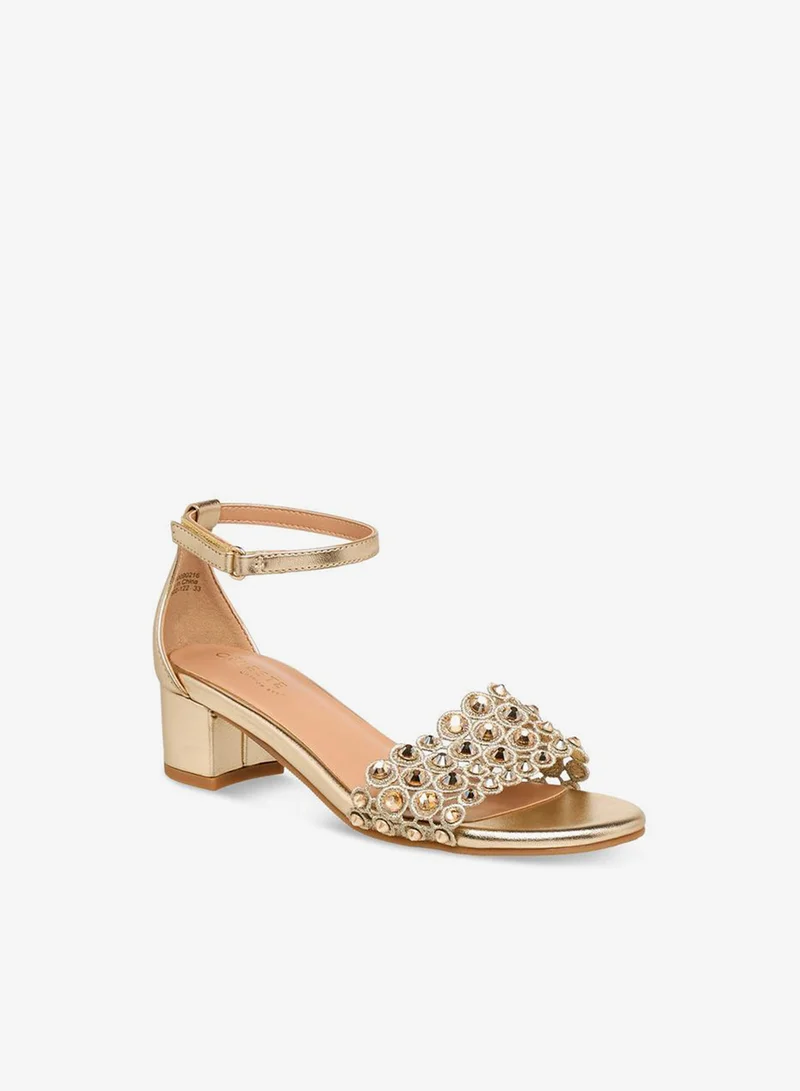 سيليست Girls Block Heel Ankle Strap Sandals Ramadan Collection