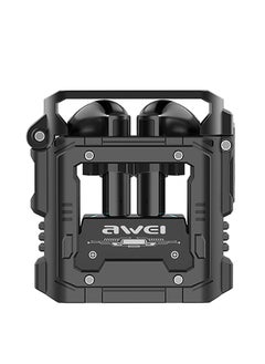 Awei TWS Bluetooth Earphones with Dual Microphones, ENC Noise Reduction, IPX4 Waterproof, Long Battery Life, Semi-In-Ear, Black  - Image 1