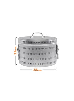 Ayda Pure Aluminium Mandi Biryani Cooking Pot Or Steamer Pot silver 35cm  - Image 3