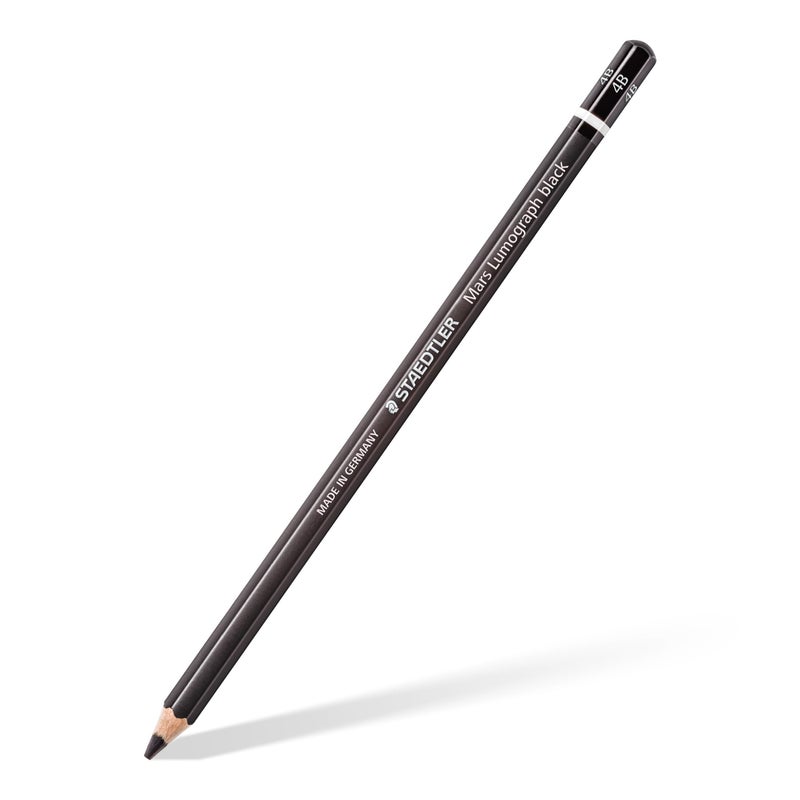 STAEDTLER Mars Lumograph Black Art Pencils, Presharpened #4B Artist Pencils, Box of 12, 100B-4B - Image 1