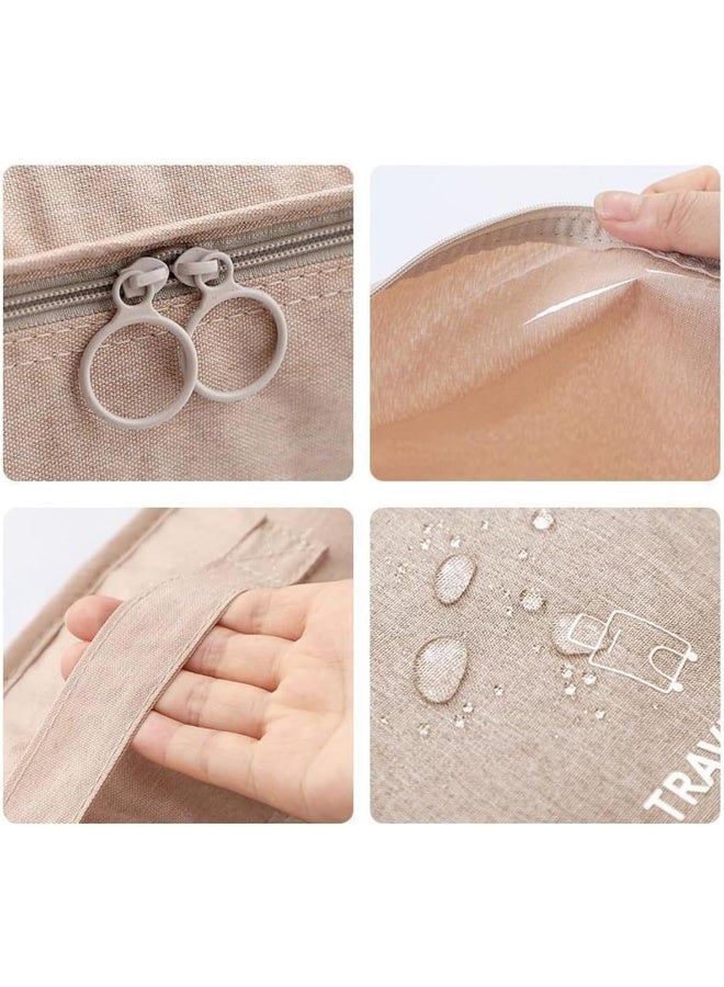 ECVV 7 Set Packing Cubes for Suitcases Lightweight Luggage Packing Organizers with Laundry Bag Shoe Bag Bra Bag Travel Essentials Packing Cubes Beige - Image 4