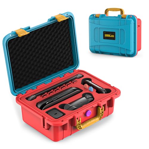 STARTRC GAMES Hard Carrying Case for Nintendo Switch 2, Professional Deluxe IP67 Waterproof, Soft Lining Hard Travel Case for Nintendo Switch 2 Console Pro Controller & Accessories (Blue & Orange) - Image 1