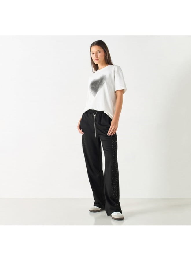 2Xtremz 2Xtremz Embellished Track Pants with Drawstring Closure  - Image 2