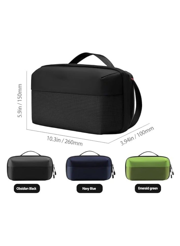 Skycare Portable Travel hand bag - Electronic Organizer for MacBook Charger, Cables, Power Bank, Hard Drive, and More - Water-Resistant Digital Storage Bag with Removable Card Slots (Black) - Image 2