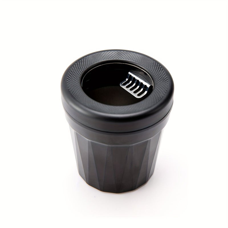 Elegant Metal Plastic Ashtray with Rotating Lid Golden Round Design for Car Use Durable Car Accessory - Image 5