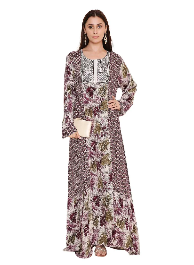 HANA & SARA trendy long arabic kaftan jalabia dress