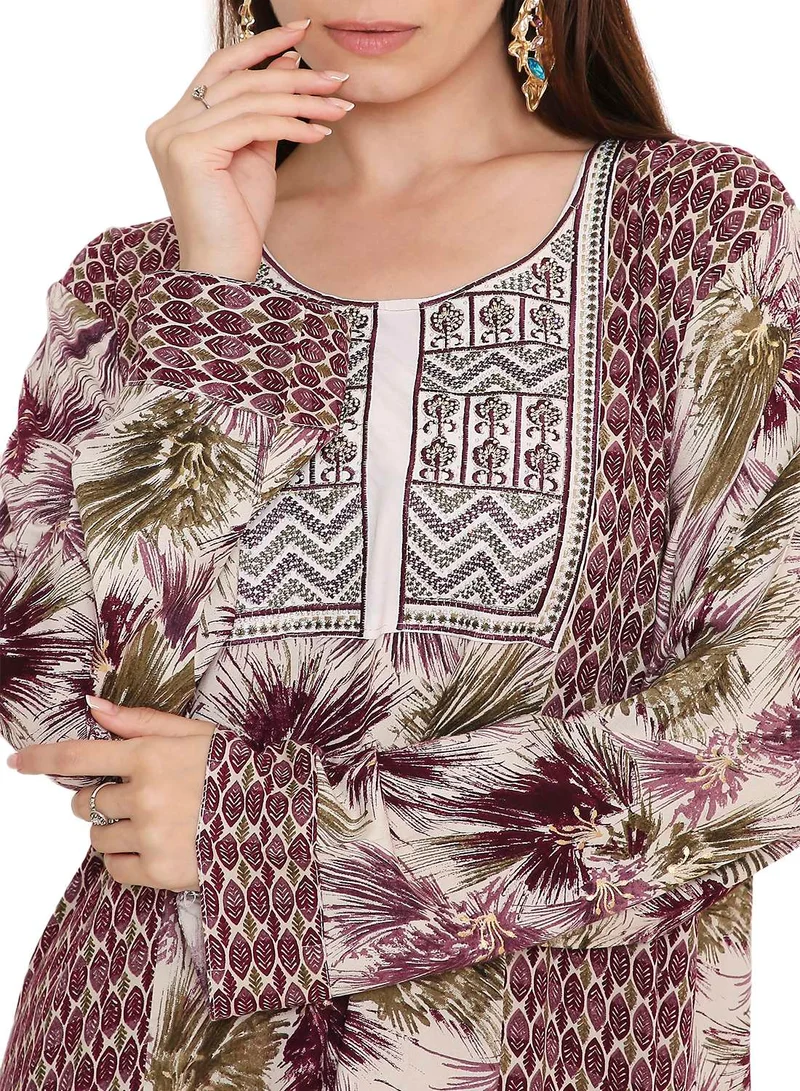 هانا آند سارا trendy long arabic kaftan jalabia dress