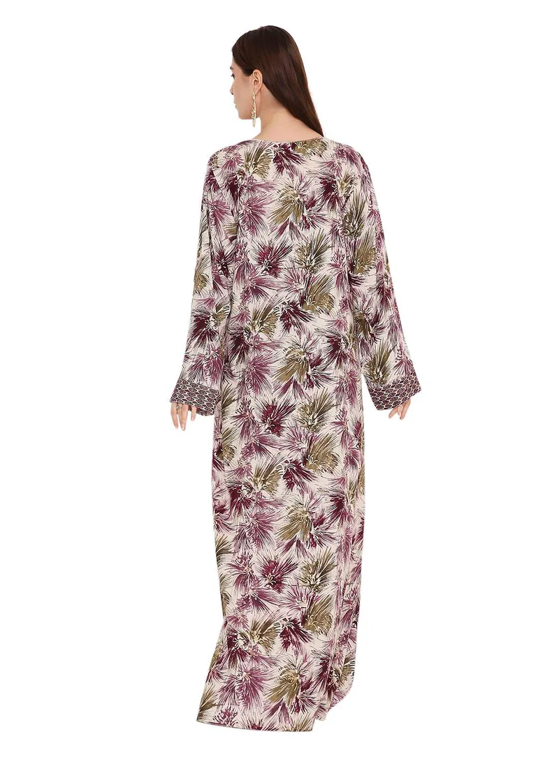 HANA & SARA trendy long arabic kaftan jalabia dress